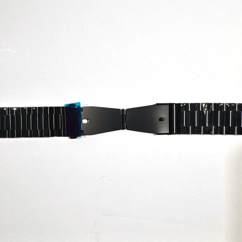 Black Stainless Steel Smartwatch Band | Sleek Modern Adjustable Strap
